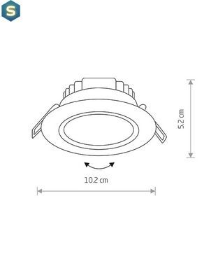 Точковий світильник Nowodvorski 8988 Eol LED 1x5W 3000K 350Lm IP44 Wh