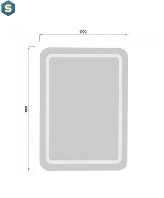 Дзеркало Мойдодир MD-LED 60х80/80x60 з LED-підсвіткою, Білий