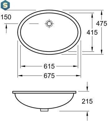 Умивальник Villeroy&Boch Evana 61.5x41.5 61440001, Білий