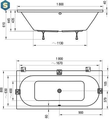 Ванна акрилова Ravak City 180x80 C920000000, Білий