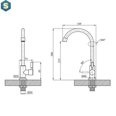Монокран Kroner KRP Edelstahl Klassisch - ESG098 CV022970, Хром матовый