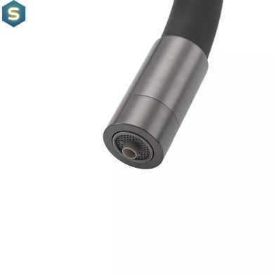 Змішувач для кухні під фільтр Frap з гнучким виливом F4396-15, Графитовый хром