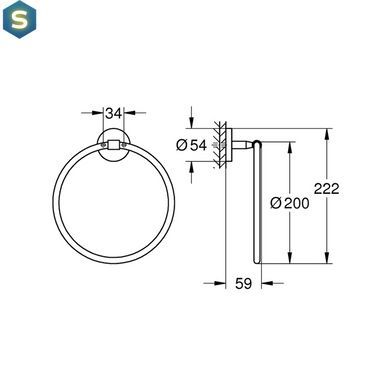 Полотенцедержатель Grohe QuickFix Start Cosmopolitan 41167000, Хром