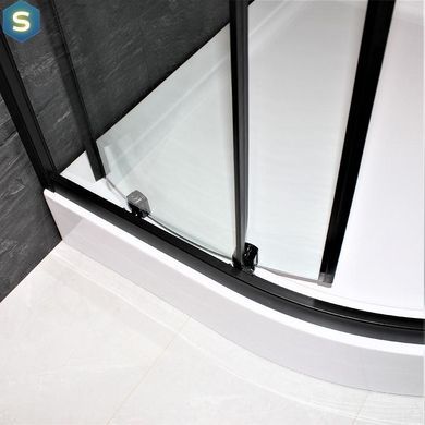 Душевая кабина Dusel EF-182B Black Matt 90x90, Черный матовый, прозрачный, черный матовый, 90x90