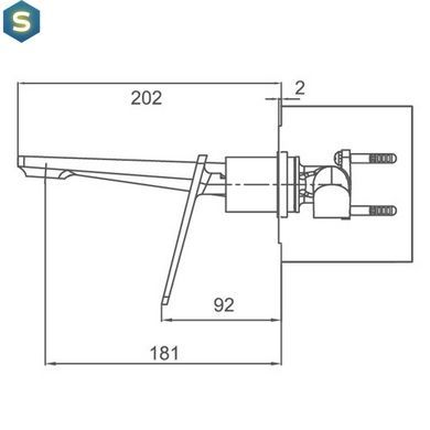 Змішувач для умивальника Frap F1058-22, білий/хром, Хром