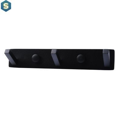 Планка с крючками Topaz TKB 9385-3-BL, Черный/золото