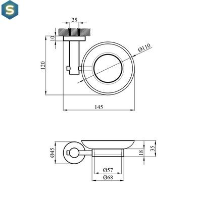 Мильниця Kroner KRP Edelstahl Klassisch - ESG3702 CV025639, Хром матовий