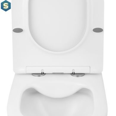 Комплект 4 в 1: Инсталляция GROHE Rapid SL 3 в 1 3884966Q + Унитаз безободочный Kroner Harz WHI523632 RIMLESS с сиденьем Slim Duroplast / Soft-close / Quick relase KH523632WHIR (388496