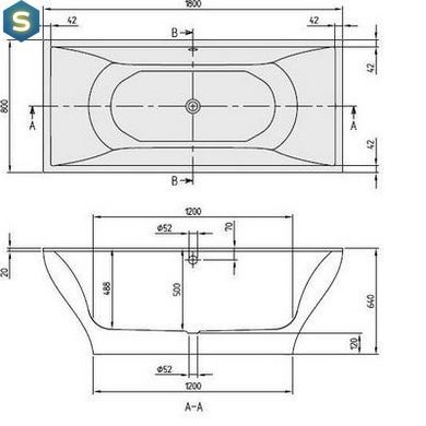 Ванна кварилова Villeroy & Boch La Belle 180x80 UBQ180LAB2PDV-01
