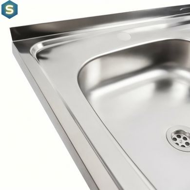 Кухонна мийка з нержавіючої сталі Platinum 8060 L (0,4/120 мм), Нержавіюча сталь