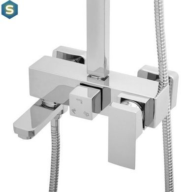 Душевая система Yoka Cube 25 хром с изливом BP.CUBE-25-CHR, Хром
