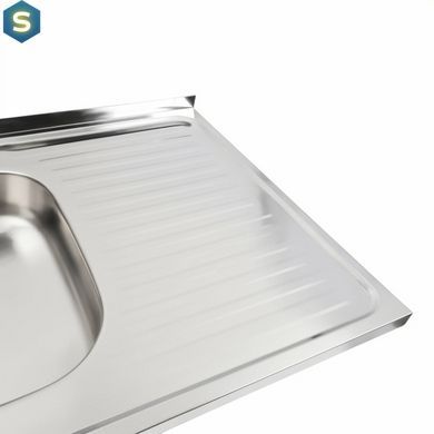 Кухонна мийка з нержавіючої сталі Platinum 8060 L (0,4/120 мм), Нержавіюча сталь