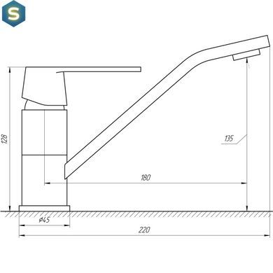 Смеситель для кухни Globus Lux Laguna GLA-0203Q-7-white, Белый