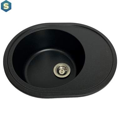 Кухонна мийка Adamant Vast 610x495x200 чорний 100001497, Чорний/золото