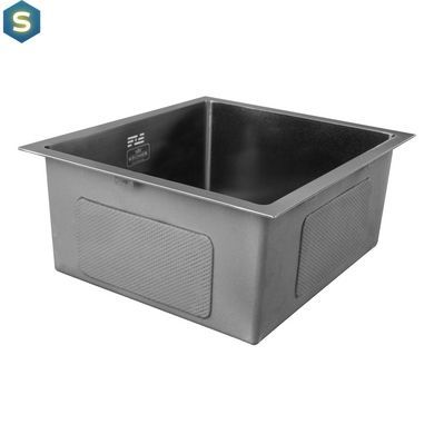 Кухонная мойка Kroner KRP Schwarze - 4843HM ​​PVD (3,0/1,0 мм) CV022792, Черный/золото
