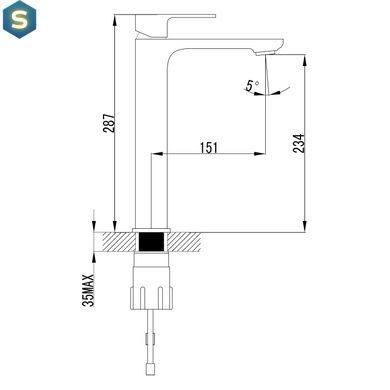 Змішувач для умивальника Imprese Bilovec 05255-H