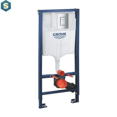 Комплект 4 в 1: Инсталляция GROHE Rapid SL 3 в 1 3884966Q + Унитаз безободочный Kroner Harz WHI523632 RIMLESS с сиденьем Slim Duroplast / Soft-close / Quick relase KH523632WHIR (388496