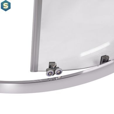 Душевая кабина Qtap Taurus CRM1011AC6 100x100 см, стекло Clear 6 мм покрытие CalcLess, без поддона, Хром, Универсальная, прозрачный