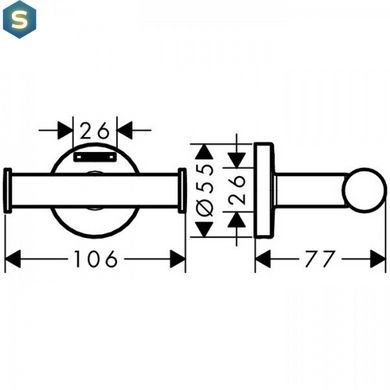 Крючок для ванны Hansgrohe Logis 41725000