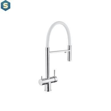 Змішувач для кухні з підключенням до фільтра Kroner KRP Edelstahl Klassisch - ESG03815WHI CV027935, Нержавіюча сталь