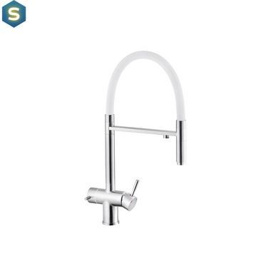 Змішувач для кухні з підключенням до фільтра Kroner KRP Edelstahl Klassisch - ESG03815WHI CV027935, Нержавіюча сталь