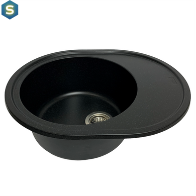 Кухонна мийка Adamant Vast 610x495x200 чорний 100001497, Чорний/золото