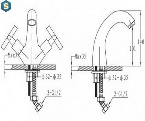 Смеситель для биде Imprese Ralsko New 40240NEW, Хром