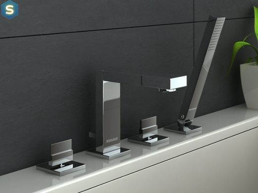 Смеситель на борт ванны Kohlman Excelent chrome QB240H, Хром