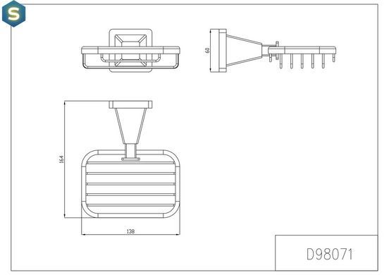 Мыльница Gappo G1902-1, латунь, хром, Хром