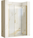 Душові двері Rea Hugo 130 розпашні brushed gold REA-K6610+REA-K8413, прозорий, золотий