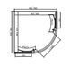 Душевая кабина Dusel EF-182B Black Matt 90x90, Черный матовый, прозрачный, черный матовый, 90x90