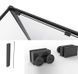 Душові двері Dusel DSL191B 1400x1900, прозорий, чорний матовий
