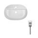 Умывальник Qtap Scorpio накладной овальный 610x400x120 мм White + донный клапан PU02, Белый