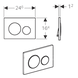 Клавіша змиву Geberit Sigma20 білий матовий 115.882.01.1, Белый матовый