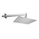 Верхній душ Paffoni Syncro King Quadro 300x300xh8 мм з тримачем 400 мм steel ZSOF078ST + ZSOF063ST, Нержавіюча сталь