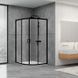 Душевая кабина Dusel EF-182B Black Matt 90x90, Черный матовый, прозрачный, черный матовый, 90x90