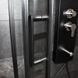 Душевая кабина Dusel EF-182B Black Matt 90x90, Черный матовый, прозрачный, черный матовый, 90x90