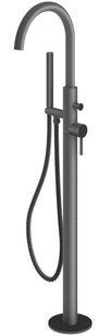 Смеситель для ванны напольный Kohlman Axel graphite QF1165AG, Графит
