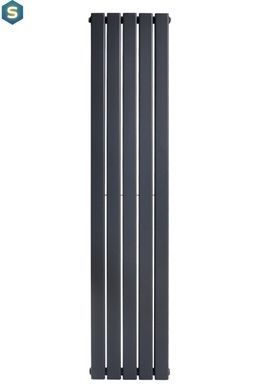 Вертикальний дизайнерський радіатор опалення Arttidesign Livorno II 5/1800/340 сірий матовий, Каппучино