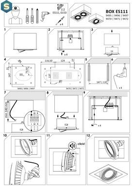 Точечный светильник Nowodvorski 9495 Box GU10, ES111 1x15W IP20 Bl