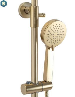 Душевая система Rea Parot brushed gold с термостатом REA-P2323, Золотой