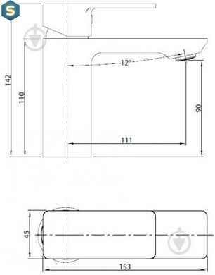 Смеситель для умывальника Koller Pool Neon NN0200, Хром