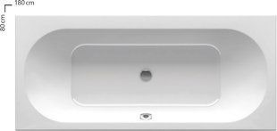 Ванна акрилова Ravak City Slim 180x80 C921300000, Білий
