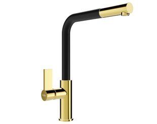 Смеситель для кухни Mexen Flora black gold MEX-670401-57, Черный/золото