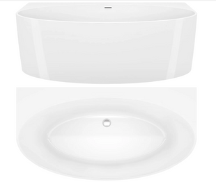 Ванна акриловая пристенная Rea Malta 170x88 white REA-W3003, Белый