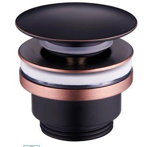 Донный клапан для раковины Mexen click-clack old black универсальный MEX-79930-79, Черный матовый