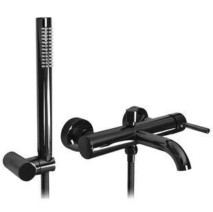 Змішувач для ванни Rea Lungo black glossy настінний з виливом REA-B4422, Черный матовый
