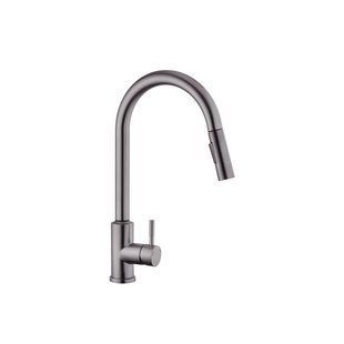 Смеситель для кухни с выдвижным изливом Kroner KRP Edelstahl Klassisch - PVD03916 сенсорный, Графит
