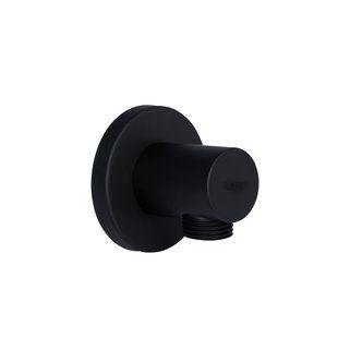 Підключення для шланга Qtap Spojeni округле QTCRBB030 Black matt, Черный матовый