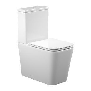 Унитаз-компакт Koller Pool Kvadro Smart Tornado с сиденьем Soft Close KR-0610-RQ-C+KR-0610-RQ-T, Белый